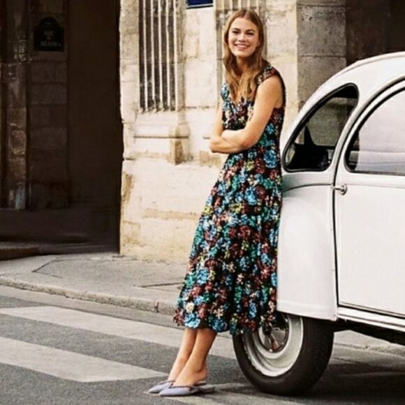 Anthropologie Eva Franco Glenna Sequined Midi Dress Size 6 - Picture 1 of 8